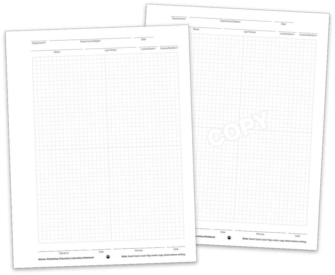 Chemistry Laboratory Notebook 100 Pages with Carbonless Copies Morton Publishing